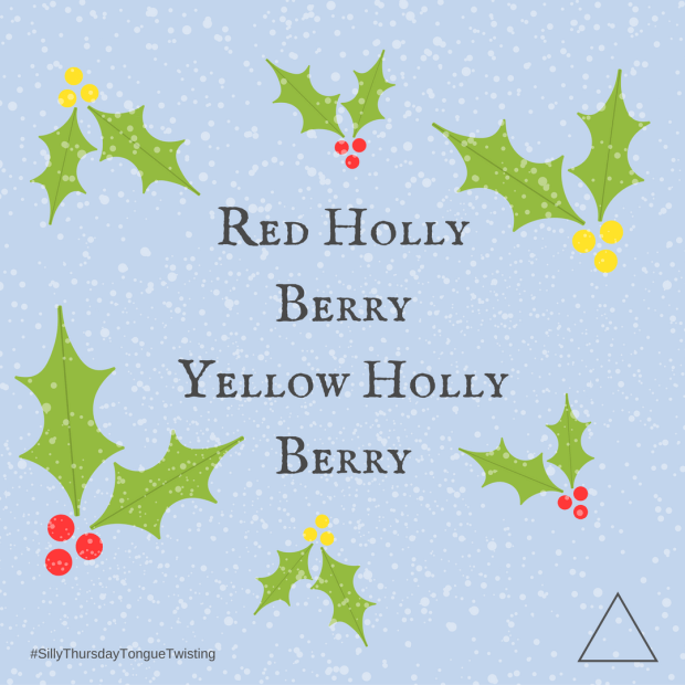 Red Holly Berry, Yellow Holly Berry, Vocalist, Tongue Twister, Festive, Christmas, Sing